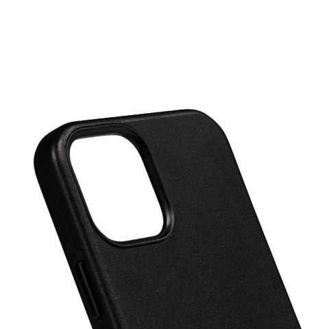 ND38_CRG-ESSM-IP1267-BLK Crong Essential Cover Magnetic - Etui ze skóry iPhone 12 Pro Max MagSafe (czarny)