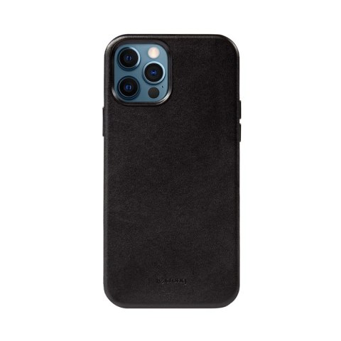 ND38_CRG-ESSM-IP1267-BLK Crong Essential Cover Magnetic - Etui ze skóry iPhone 12 Pro Max MagSafe (czarny)