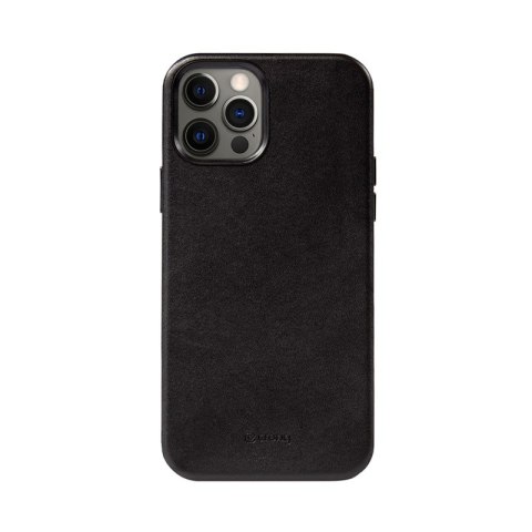 ND38_CRG-ESSM-IP1267-BLK Crong Essential Cover Magnetic - Etui ze skóry iPhone 12 Pro Max MagSafe (czarny)