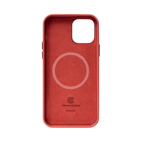ND38_CRG-ESSM-IP1267-RED Crong Essential Cover Magnetic - Etui ze skóry iPhone 12 Pro Max MagSafe (czerwony)