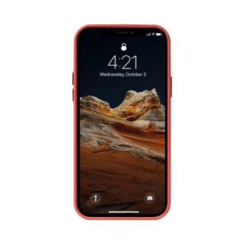 ND38_CRG-ESSM-IP1267-RED Crong Essential Cover Magnetic - Etui ze skóry iPhone 12 Pro Max MagSafe (czerwony)