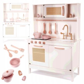 KX6284 Kuchnia drewniana MDF retro z akcesoriami BOHO