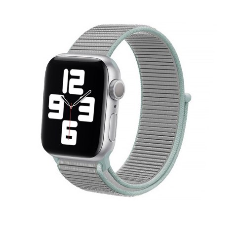 ND38_CRG-40NLB-PGR Crong Nylon - Pasek sportowy do Apple Watch 38/40mm (Pastel Grey)