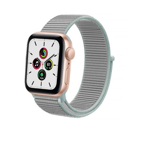 ND38_CRG-40NLB-PGR Crong Nylon - Pasek sportowy do Apple Watch 38/40mm (Pastel Grey)