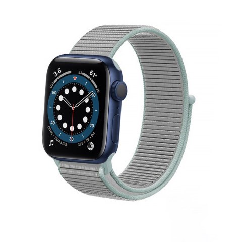 ND38_CRG-40NLB-PGR Crong Nylon - Pasek sportowy do Apple Watch 38/40mm (Pastel Grey)