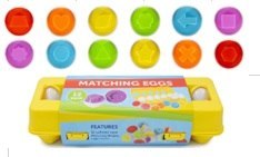 KX5966 Puzzle klocki jajka 12 szt wytłaczanka Montessori kształty i kolory