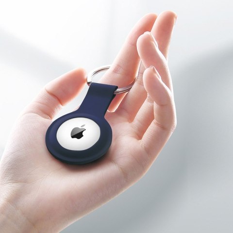 ND38_CRG-ATS-BLUE Crong Silicone Case with Key Ring ? Brelok do Apple AirTag (granatowy)
