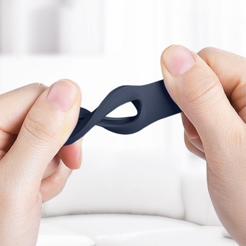 ND38_CRG-ATS-BLUE Crong Silicone Case with Key Ring ? Brelok do Apple AirTag (granatowy)