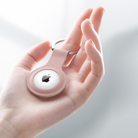 ND38_CRG-ATS-PNK Crong Silicone Case with Key Ring ? Brelok do Apple AirTag (piaskowy róż)