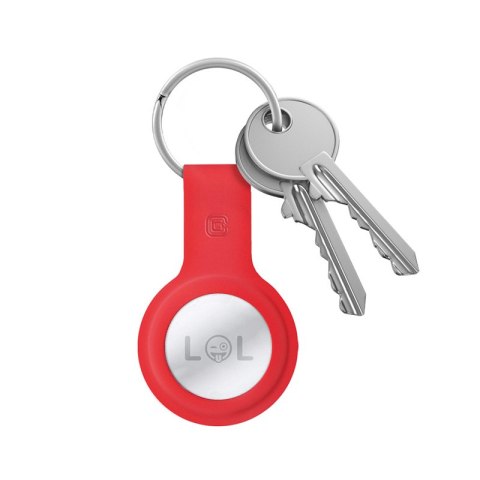 ND38_CRG-ATS-RED Crong Silicone Case with Key Ring ? Brelok do Apple AirTag (czerwony)