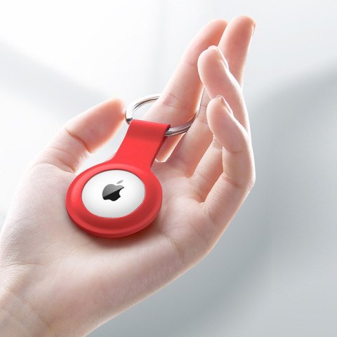ND38_CRG-ATS-RED Crong Silicone Case with Key Ring ? Brelok do Apple AirTag (czerwony)
