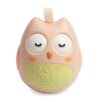 KX5985_1 Wańka wstańka sowa sensoryczna kiwajka różowa