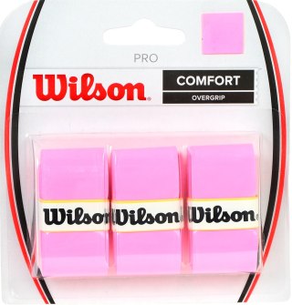 ND05_O1282 Owijka Wilson Pro Comfort Overgrip różowy 3szt WRZ4014PK
