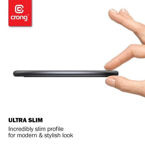 ND38_CRG-PS15W-BLK Crong PowerSpot Fast Wireless Charger ? Bezprzewodowa ładowarka Qi 15W USB-C (Shadow Black)