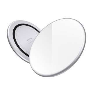 ND38_CRG-PS15W-WHI Crong PowerSpot Fast Wireless Charger ? Bezprzewodowa ładowarka Qi 15W USB-C (Silver White)
