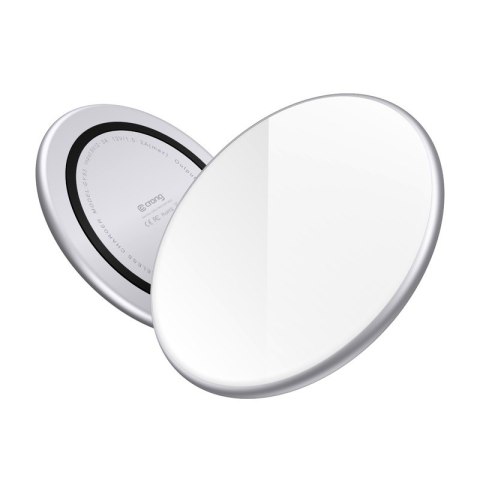 ND38_CRG-PS15W-WHI Crong PowerSpot Fast Wireless Charger ? Bezprzewodowa ładowarka Qi 15W USB-C (Silver White)