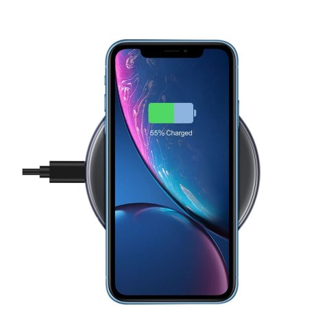 ND38_CRG-PS15W-WHI Crong PowerSpot Fast Wireless Charger ? Bezprzewodowa ładowarka Qi 15W USB-C (Silver White)