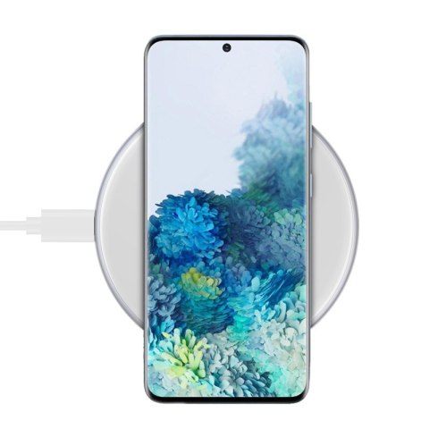 ND38_CRG-PS15W-WHI Crong PowerSpot Fast Wireless Charger ? Bezprzewodowa ładowarka Qi 15W USB-C (Silver White)