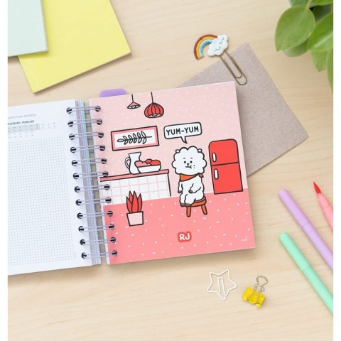 ND38_ADPM2103 Line Friends BT21 - Kalendarz / Planner szkolny 2021/2022 (niebieski)