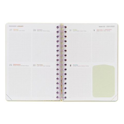 ND38_AGESVA52106 Line Friends BT21 - Kalendarz / Planner szkolny 2021/2022 (biały)