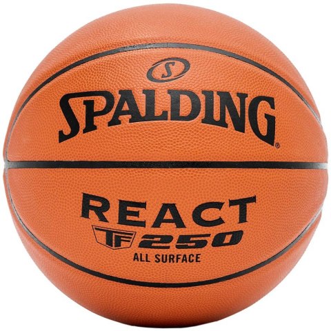 ND05_P8637-7 76801Z Piłka koszykowa Spalding React TF-250 rozm. 7 brązowa 76801Z r.7