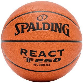 ND05_P8637-7 76801Z Piłka koszykowa Spalding React TF-250 rozm. 7 brązowa 76801Z r.7