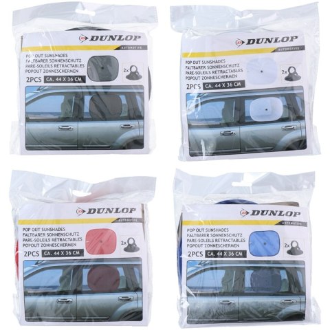 ND38_8711252164564RED Dunlop - Roleta / osłona przeciwsłoneczna do samochodu 2szt (Czerwony)