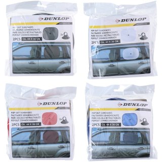 ND38_8711252164564RED Dunlop - Roleta / osłona przeciwsłoneczna do samochodu 2szt (Czerwony)