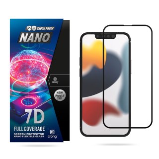 ND38_CRG-7DNANO-IP13M Crong 7D Nano Flexible Glass - Niepękające szkło hybrydowe 9H na cały ekran iPhone 13 mini