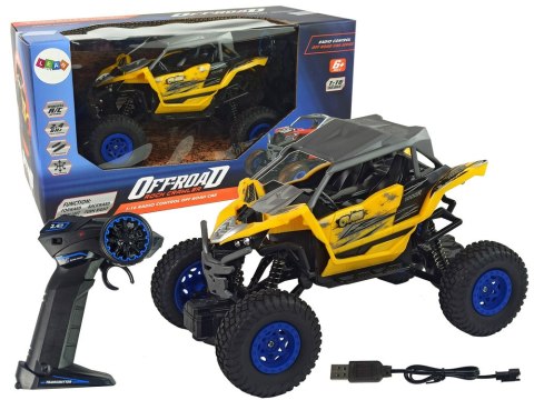 ND24_9389 Terenowe Auto Off- Road Zdalnie Sterowane 2,4 GHz 1:16 Żółte 5904204754057