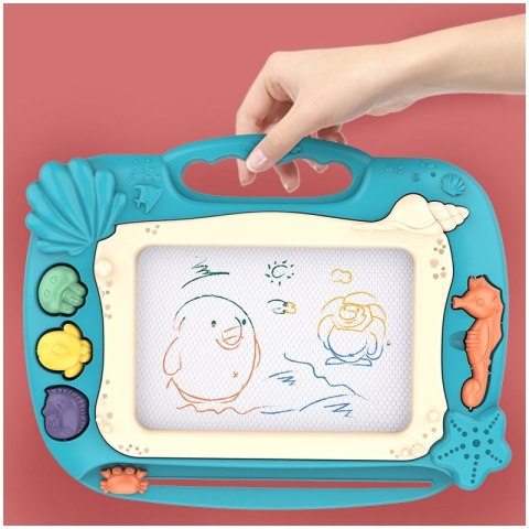 WOOPIE 40802 Znikopis Tablica Magnetyczna Kolorowa Stempelki Motyw Oceanu