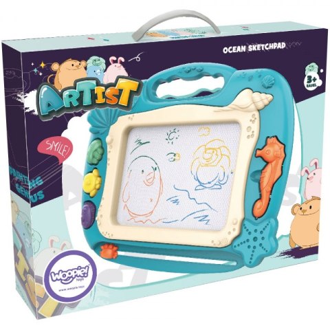 WOOPIE 40802 Znikopis Tablica Magnetyczna Kolorowa Stempelki Motyw Oceanu