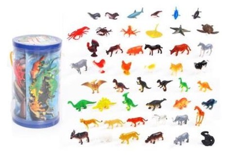 KX5844 Zwierzęta morskie dzikie domowe zagrodowe 48szt