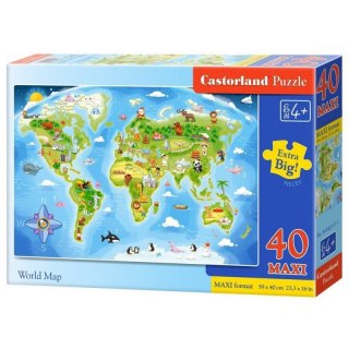 ND35_67285_CAS-B0401171 Puzzle 40 el.maxi world map