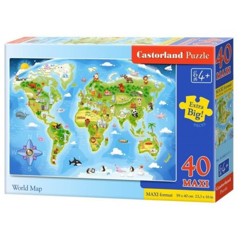 ND35_67285_CAS-B0401171 Puzzle 40 el.maxi world map