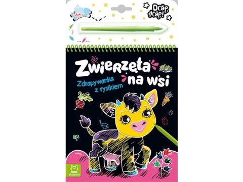 Zwierzęta na wsi zdrapywanka z rysikiem 32663