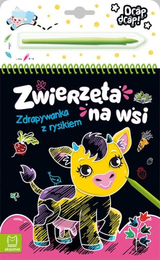Zwierzęta na wsi zdrapywanka z rysikiem 32663