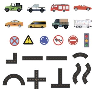 KX5657 Zabawka do kąpieli wanny piankowe ulica autka