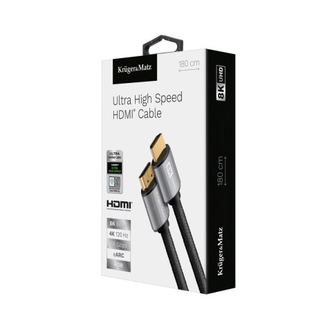 KM1265 Kabel HDMI-HDMI 2.1 8K 1,8 m Kruger&Matz
