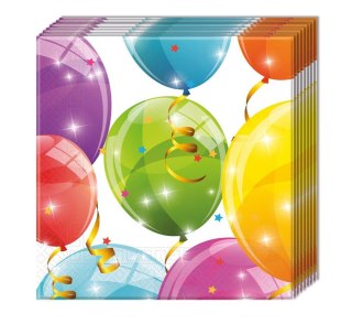 ND39_447082 SERWETKA PAP 2WARST 330X330 GO BALLONS OP20SZT