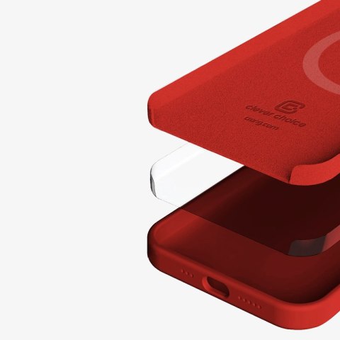 ND38_CRG-COLRM-IP1367-RED Crong Color Cover Magnetic - Etui iPhone 13 Pro Max MagSafe (czerwony)