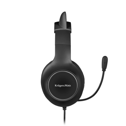 KM0659 Gamingowe słuchawki nauszne dla dzieci Kruger&Matz model Street Kids Gamer, kolor czarny