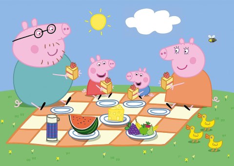 !!! CLE puzzle 2x60 SuperKolor Świnka Peppa 24793