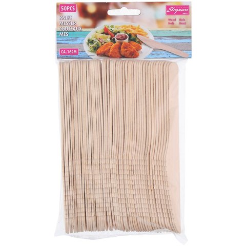 ND38_8711252171371 Cuisine Elegance - Zestaw drewnianych noży 16 5 cm 50 szt.