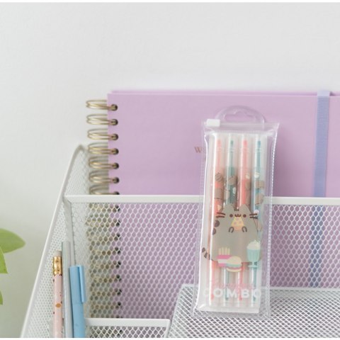 ND38_SSGE001 Pusheen - Foodie collection dwustronne markery / pisaki zestaw 4 szt