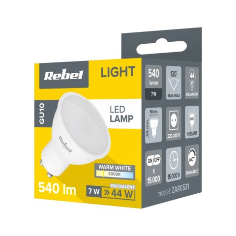 ZAR0531 Lampa LED Rebel 7W GU10 , 3000K, 230V