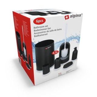 ND38_8711252179872_BLACK Alpina - zestaw łazienkowy 6 elementów (czarny)