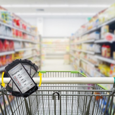 ND38_8711252267784_BLACK Dunlop - uchwyt rowerowy do telefonu 10-15 cm obrotowy (czarny)