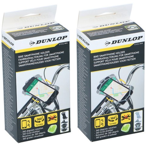 ND38_8711252267784_BLACK Dunlop - uchwyt rowerowy do telefonu 10-15 cm obrotowy (czarny)