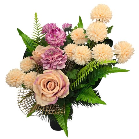 BUKIET FLAKON WKŁAD DO WAZONU KWIATY NA CMENTARZ GRÓB POMNIK